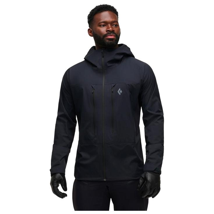 Black Diamond Giubbotto tecnico Dawn Patrol Hybrid Shell Black Presentazione