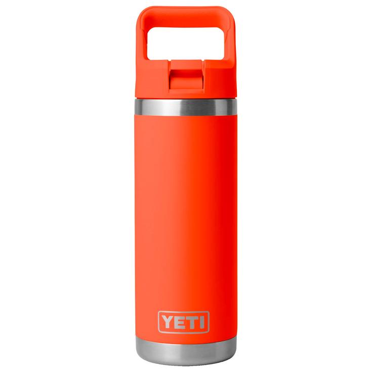 Yeti Trinkflasche Rambler 18 Oz (532 ml) Straw Bottle Papaya Präsentation