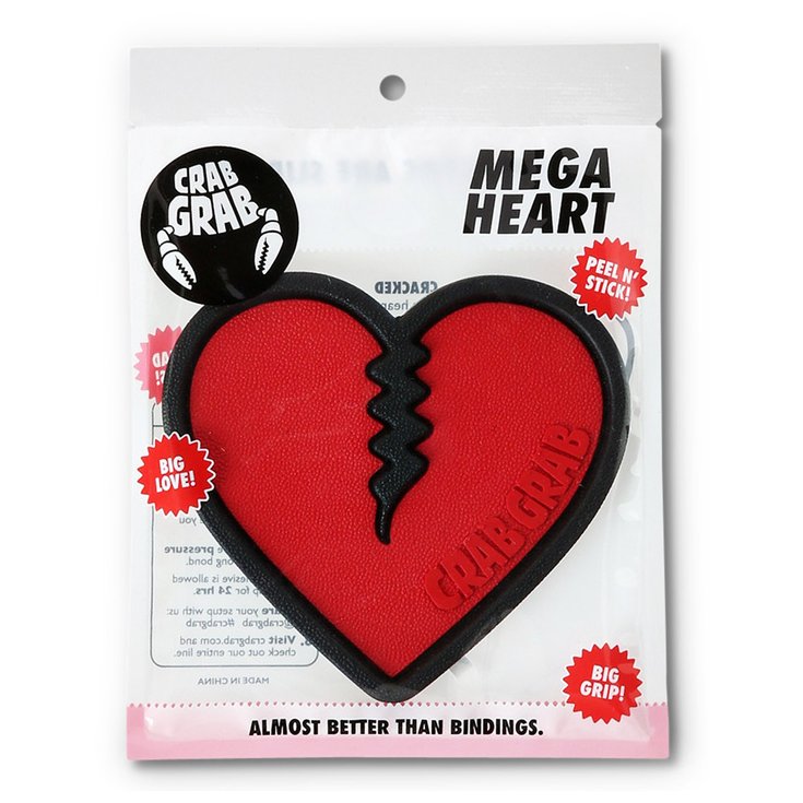 Crab Grab Accessoire Snowboard Mega Heart - Red Présentation
