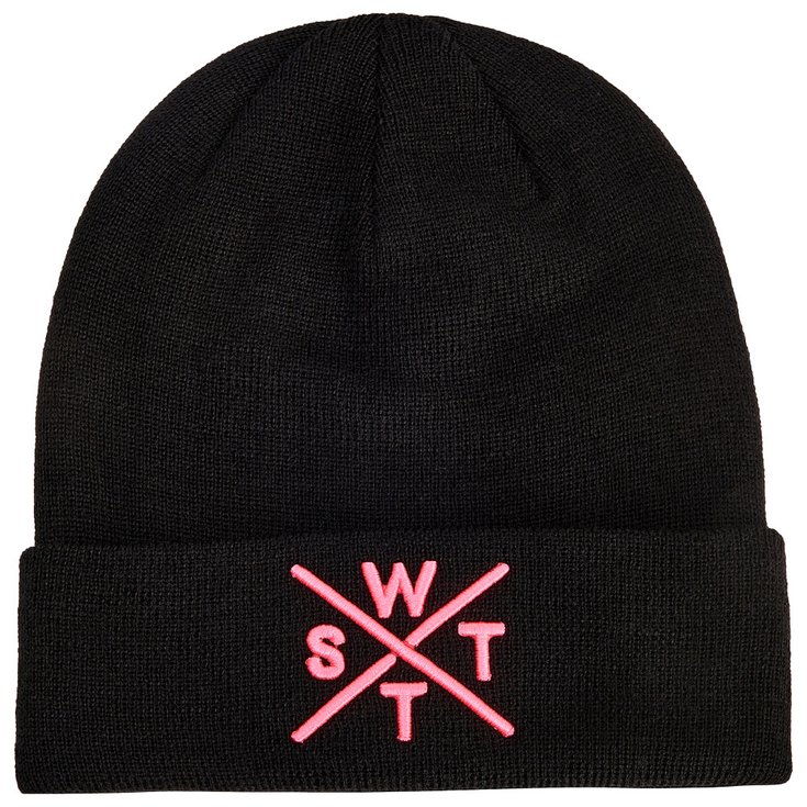 Watts Berretto sci Piano Headwear Black Cross Fluo Pink Presentazione