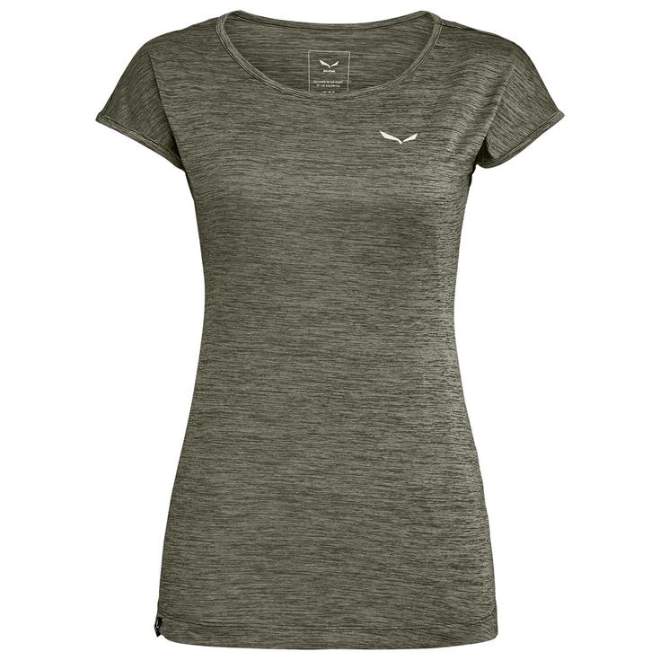 Salewa Wander-T-Shirt Puez Melange Dry W Faded Green Melange Präsentation
