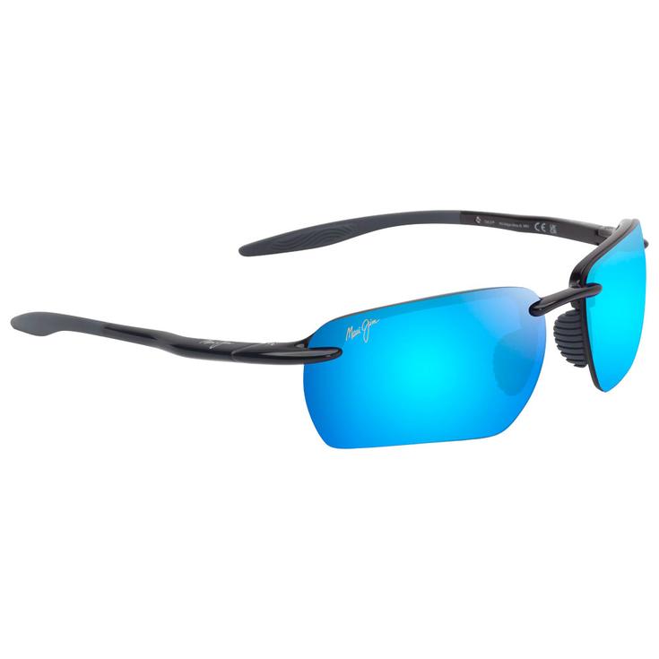 Maui Jim Lunettes de soleil Hookipa Ultra G Shiny Black Grey Blue Hawaii MauiUltra Présentation