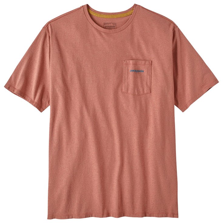Patagonia Tee-shirt Boardshort Logo Pocket Responsibili-Tee Sienna Clay Présentation