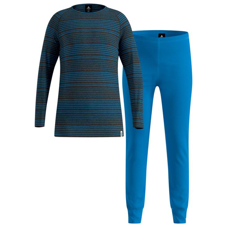Odlo Intimo Tecnico Active Warm Set Kids Nebulas Blue Black Presentazione