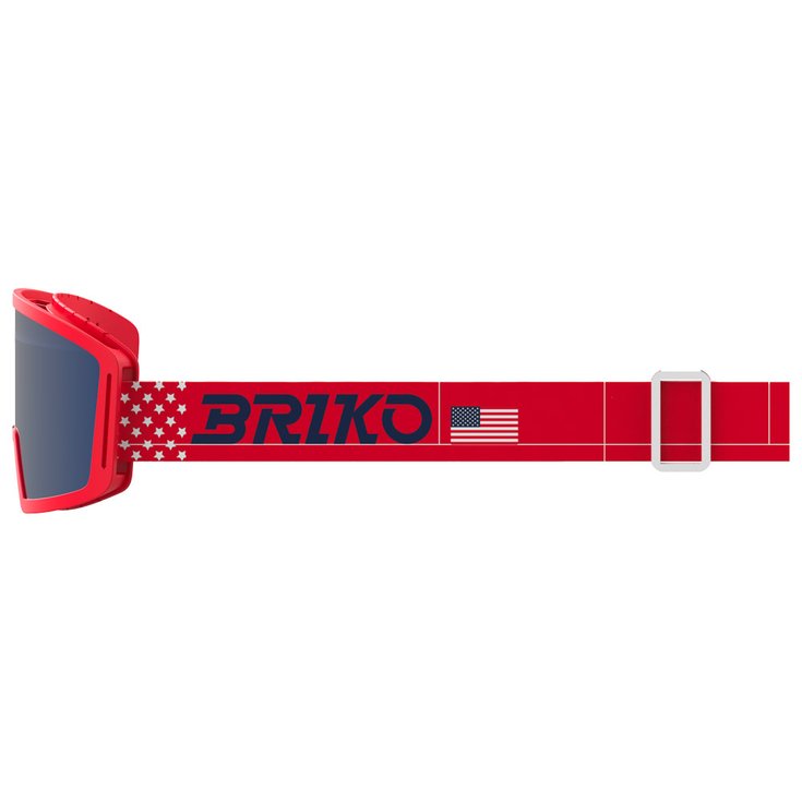 Briko Skibrille Frostbite Kids Usa Red Cardinal Tanagaroa Blue Blue Mirror Präsentation