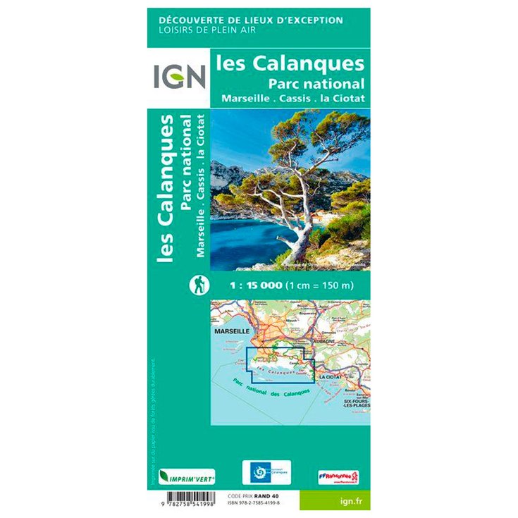 IGN Map Les Calanques de Marseille à Cassis - Summer 2024 | Glisshop