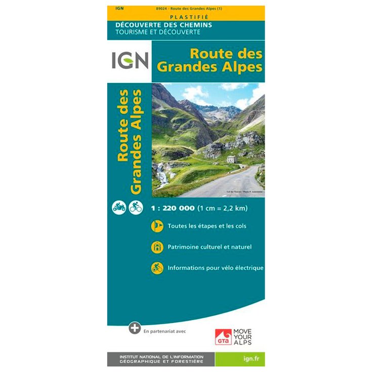 IGN Kaart Route des Grandes Alpes Voorstelling