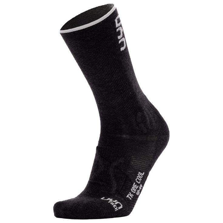 Uyn Chaussettes Trekking One Cool Man Anthracite Silver Présentation