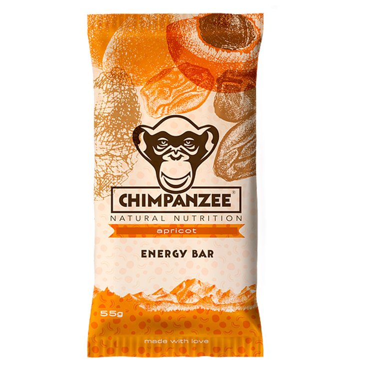 Chimpanzee Energiereep Energy Bars Apricot (Vegan) Voorstelling