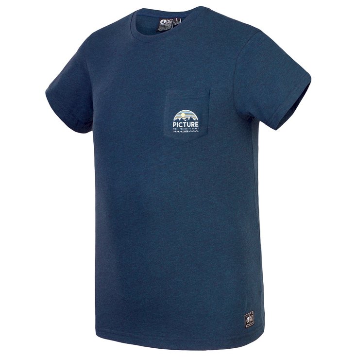 Picture T-Shirt Cadran Pocket Dark Blue Melange Präsentation