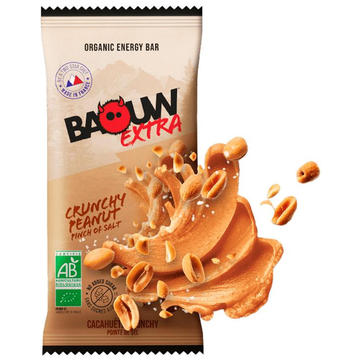 Baouw Energieriegel Extra Bio 50 g Cacahuète Crunchy Präsentation