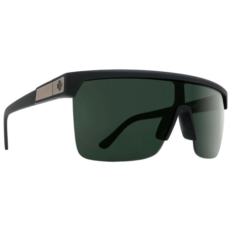 Spy Sonnenbrille Flynn 50/50 Soft Matte Black Happy Gray Green Präsentation