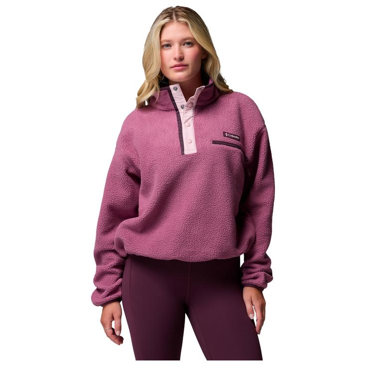 Columbia Polaire Helvetia II Cropped Half Snap Fleece Antique Mauve Mineral Pink Moonvista Présentation