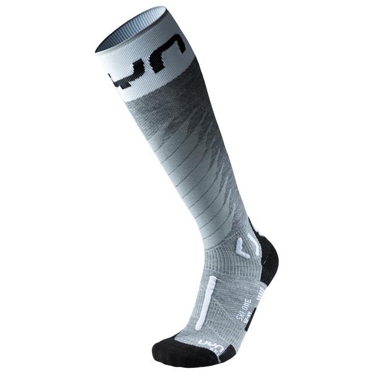 Uyn Woman Ski One Merino Socks Grey Melange White 