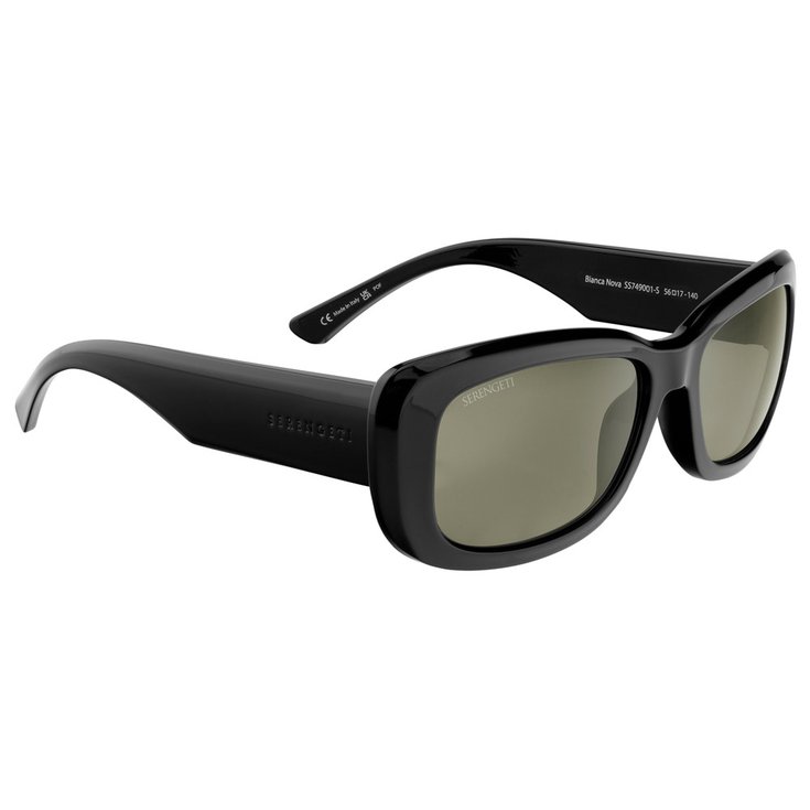 Serengeti Zonnebrillen Bianca Nova Shiny Black Mineral Polarized 555nm Voorstelling