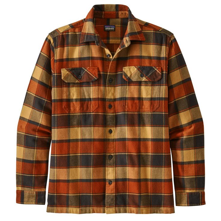 Patagonia Shirt Fjord Flannel Plots Burnished Red Overview