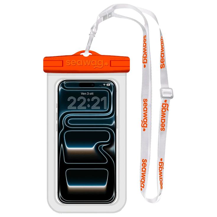 Seawag Waterproof pouch Next Waterproof Phone Case 6.9" White Orange Overview