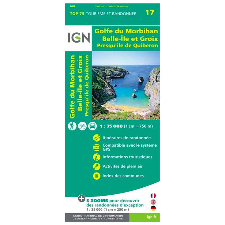 IGN Carte Golfe Du Morbihan Belle-Ile et Groix Presqu'île de Quiberon Présentation