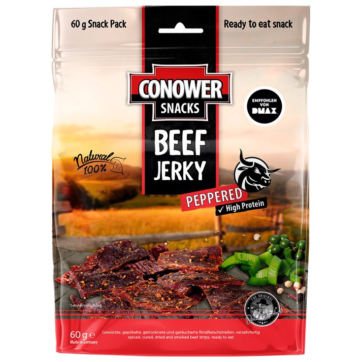 Conower Cibo liofilizzato Jerky 60g Spicy Beef Presentazione