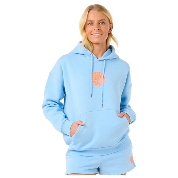Rip Curl Sweatshirt Icons Of Surf Heritage Hood Mid Blue Orange Overview