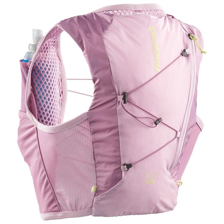 Salomon Gilet Trail Active Skin 4 Women Set Dusky Orchid Dawn Pink Butterfly Présentation