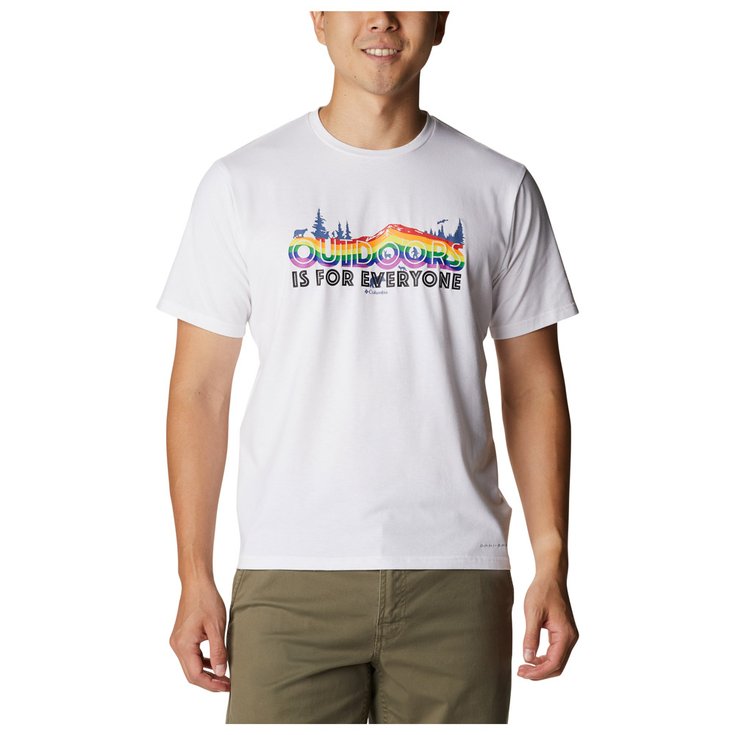 Columbia Wandel T-shirt M's Sun Trek SS Graphic Tee White / Multi C Graphic Voorstelling