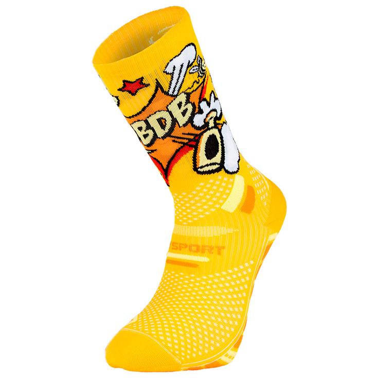 Bv Sport Socken Trail Socks Ultra High Collector Des Bosses Et Des Bulles Pop Jaune Präsentation
