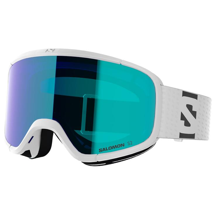 Salomon Skibrille Aksium 2.0 White Multilayer Mid Blue Präsentation