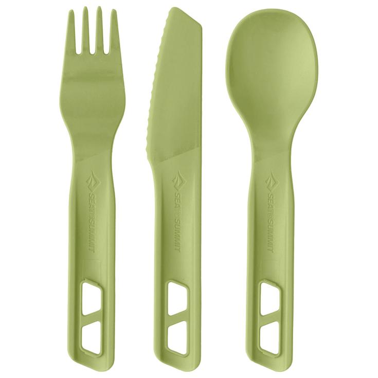 Sea To Summit Besteck Horizon Cutlery Set 3P Tarragon Präsentation