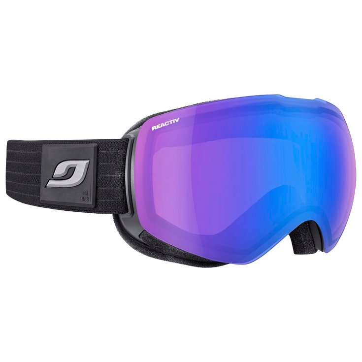 Julbo Masque de Ski Shadow Noir Reactiv Performance 1-3 Flash Bleu Présentation