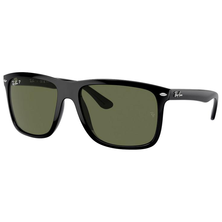 Ray Ban Lunettes de soleil RB4547 Boyfriend Two Polished Black Green Polar Présentation