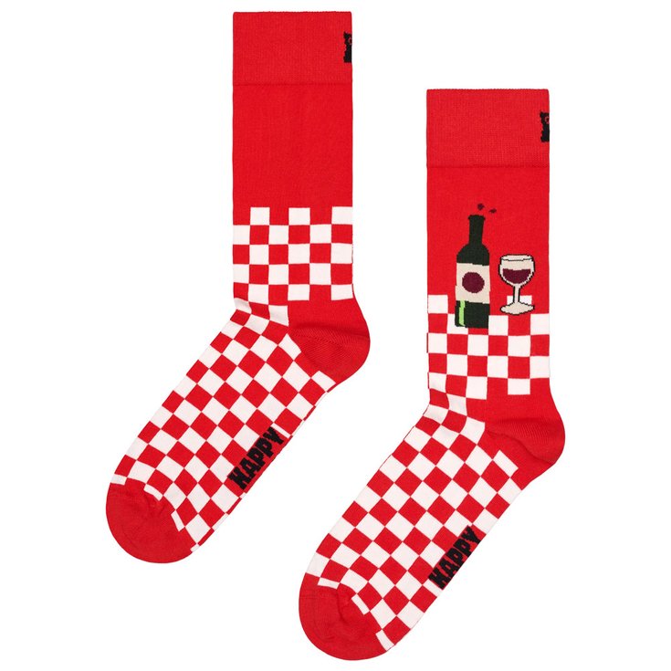 Happy Socks Socks Crew Socks Wine And Dine Red Overview