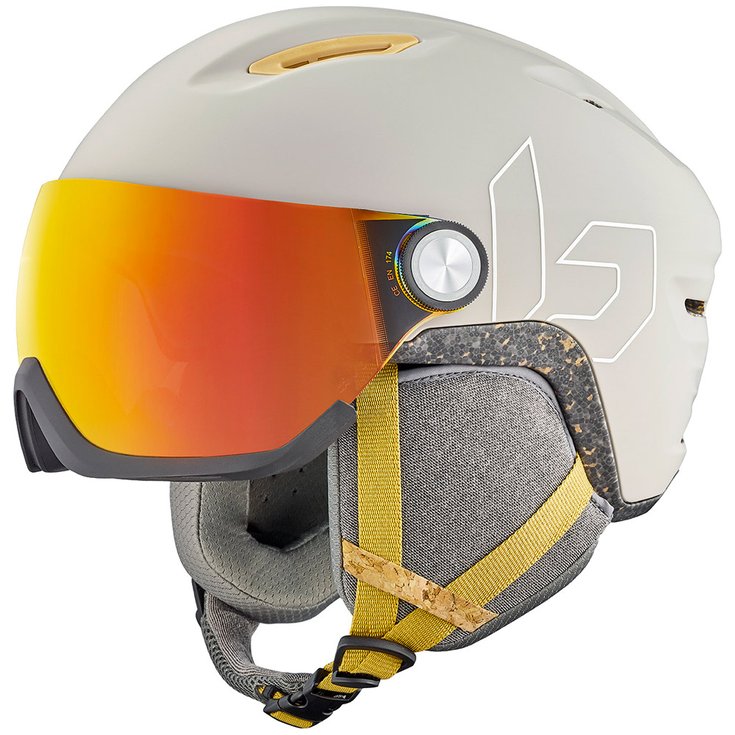 Bolle Visor helmet Eco V-Atmos Oatmeal Matte Photochromic Fire Red Overview