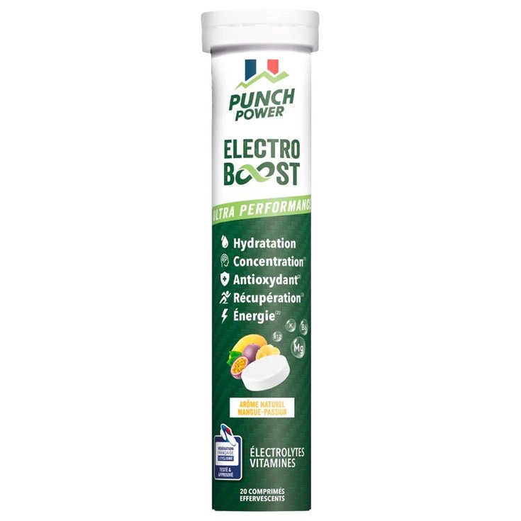 Punch Power Drank Electroboost - Tube 20 Comprimés Mangue Passion Voorstelling