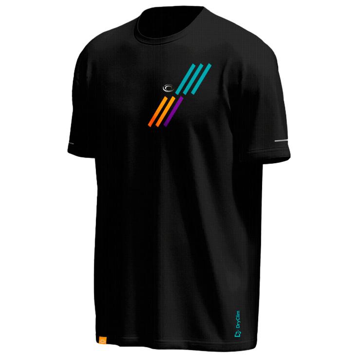 Bv Sport Trail T-Shirt Haut Technique Light Reflect Noir Turquoise Präsentation