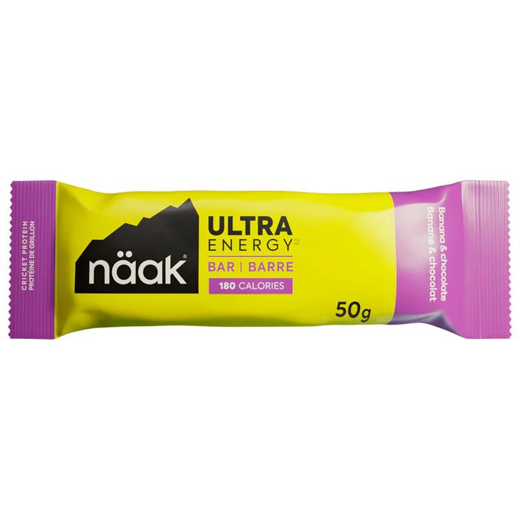 Naak Energiereep Ultra Energy Bars Pack 50 g. x12 Banane & Chocolat Voorstelling