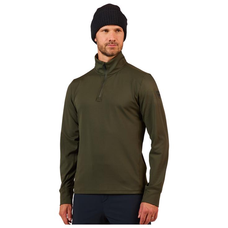 Rossignol Pile Mid Layer Stretch Half Zip Olive Shadow Presentazione