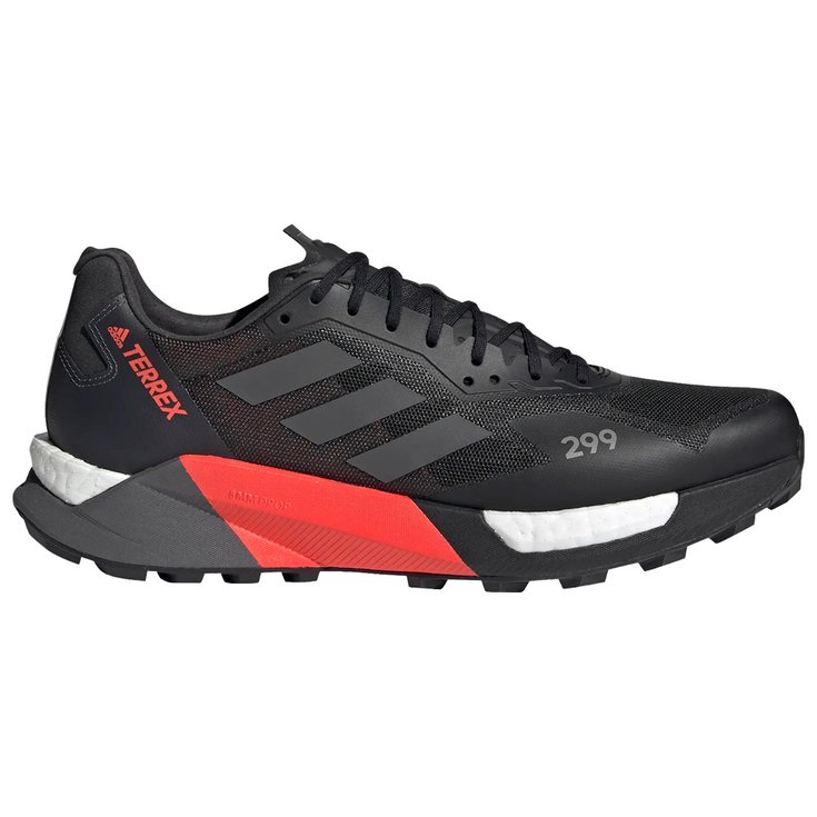 Adidas Trailrunning-Schuhe Terrex Agravic Ultra Core Black Grey Five Solar Red Präsentation