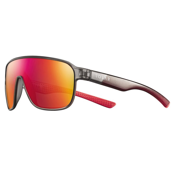 Solar Sunglasses Discovery Gris Mat Polarized Flash Rouge Overview