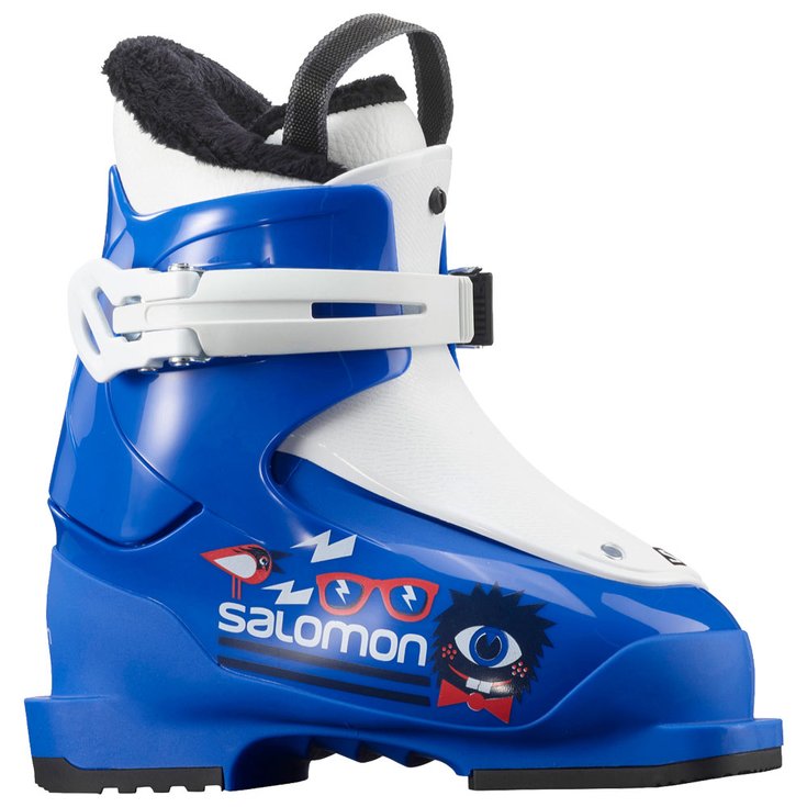 Salomon Chaussures de Ski T1 Race Blue White Côté