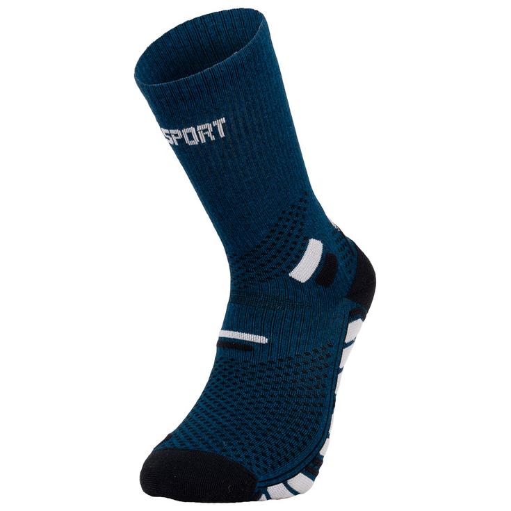 Bv Sport Chaussettes Trail Socks Ultra High Bleu Gris Présentation