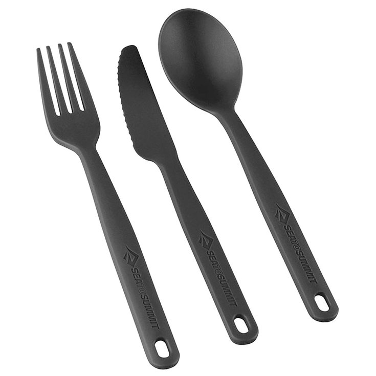 Sea To Summit Couverts Camp Cutlery Set - 3Pc Charcoal Présentation