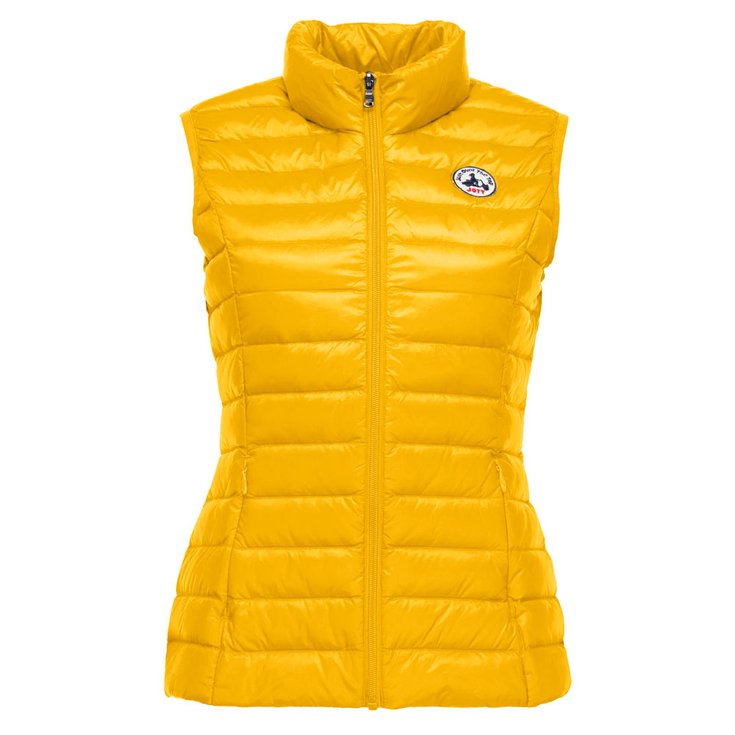 Jott Chaleco plumas Seda Basic Gilet Jaune Presentación
