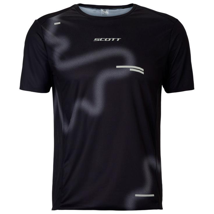 Scott Tee-shirt de trail Rc Run Short Sleeve Black Spray Grey Présentation