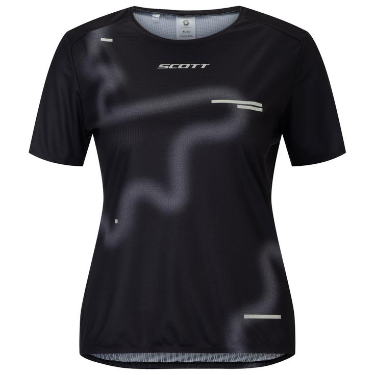 Scott Tee-shirt de trail W's Rc Run Short Sleeve Black Spray Grey Présentation