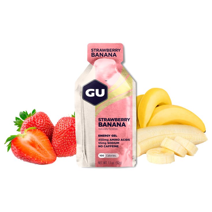GU Energy Energiegel Gu Gel Energy Strawberry Banana (Fraise Banane) Voorstelling