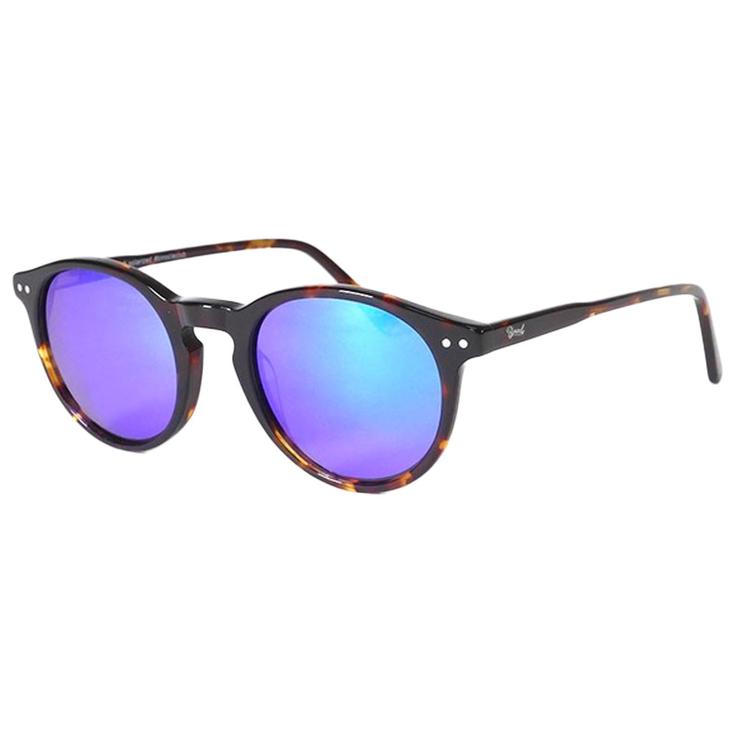 Binocle Eyewear Sonnenbrille California Havana Blue Mirror Polarized Präsentation