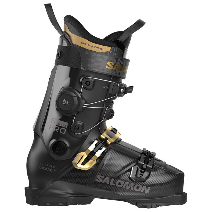 Salomon Skischuh S/Pro Alpha C Boa 95 W Black Gold Met. Dark Grey Met. Präsentation
