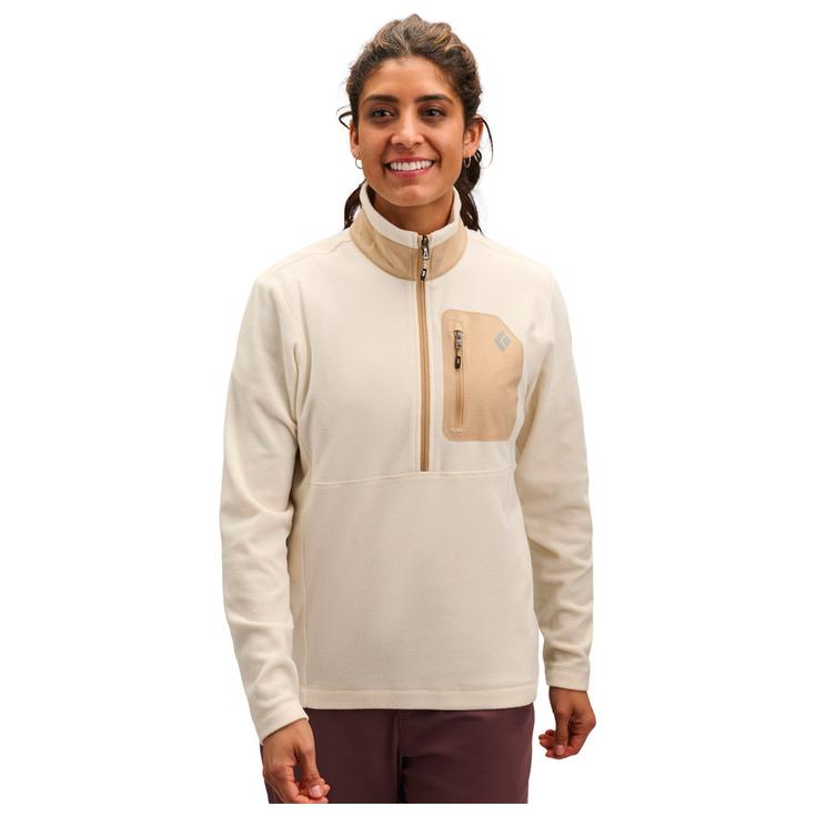 Black Diamond Fleece W's Rift Half Zip Chalk Khaki Präsentation