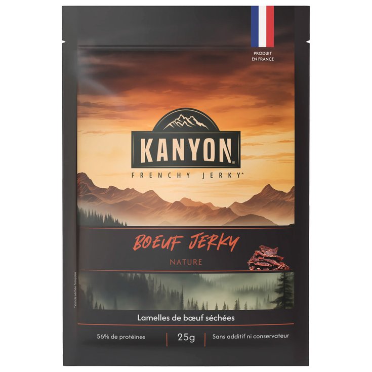 Kanyon Gevriesdroogde maaltijd Sachet 25 g. Jerky Boeuf Nature Voorstelling
